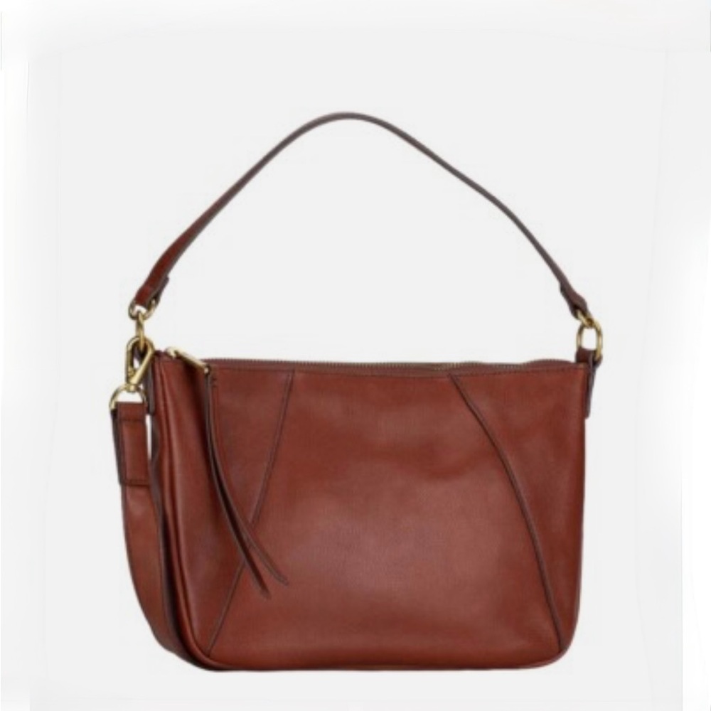 Fossil Brown Leather Crossbody Bag